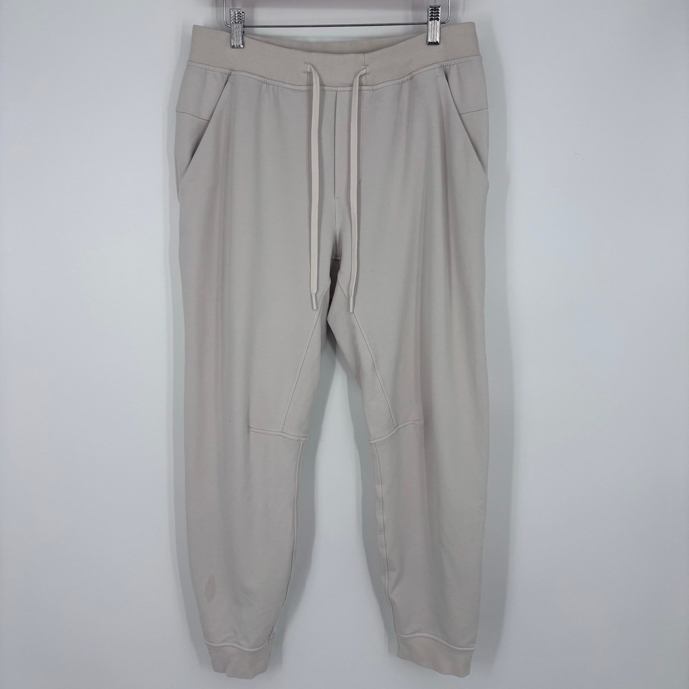 Lululemon City Sweat Joggers Mens Large Bone White Athletic Training Sweatpants